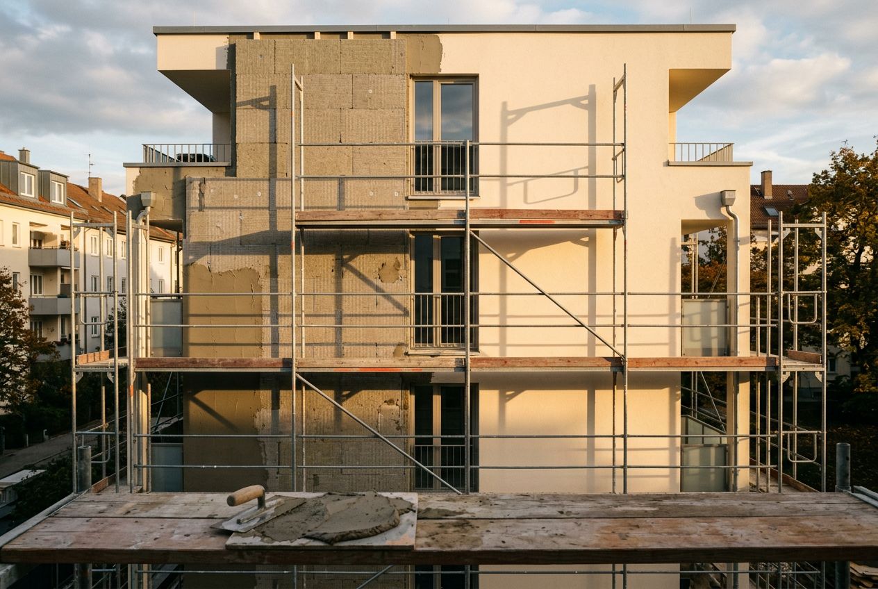 Fassade mit Wärmedämmverbundsystem